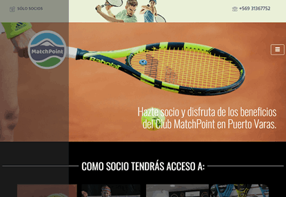 Diseño web Club Matchpoint