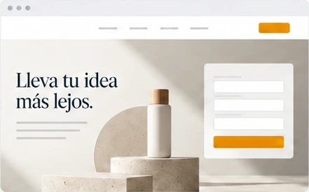 Ejemplo ilustrativo de página para campañas