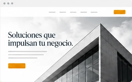 Ejemplo ilustrativo de sitio web empresarial